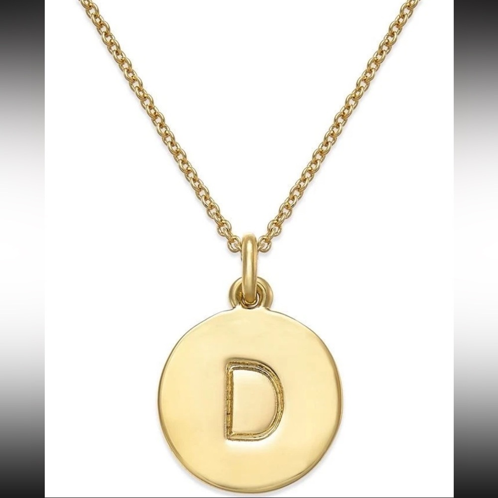 Kate Spade New York Initial Pendant Necklace D Gold